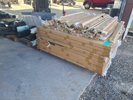 (3) Pallets w/ Unassembled Desk Frames and Table Legs ...(Might Be Missing Screws)