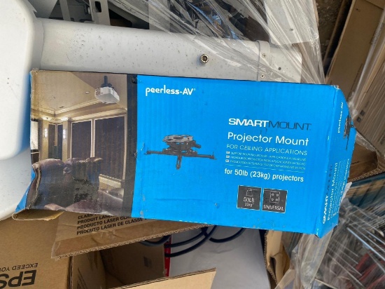 (1) Pallet w/ Peerless-AV Smart Projector Mounts in Boxes