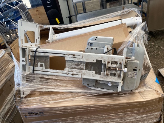 (1) Pallet w/ Epson 2-Post Mounting Brackets in Boxes