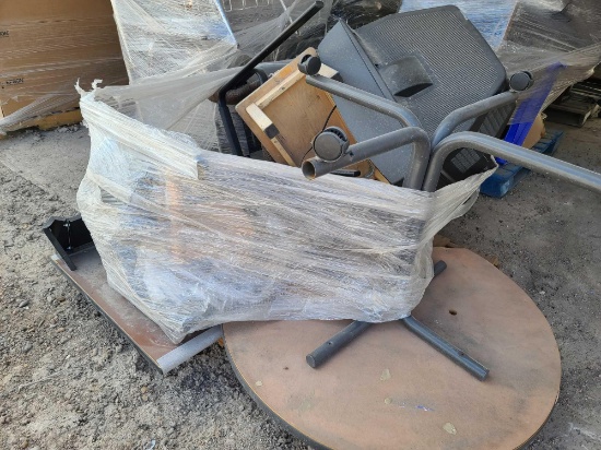 (1) Pallet of Tv, Chair, Roll Around Table, Misc.