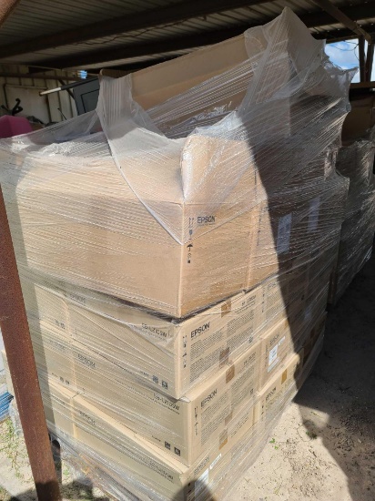 (1) Pallet w/ Epson...EB-L210SW PowerLite MultiLite Projectors and Short Throw Projector Wall Mounts
