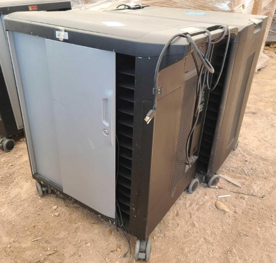 (2) Dell Mobile Laptop Charging Cart Stations