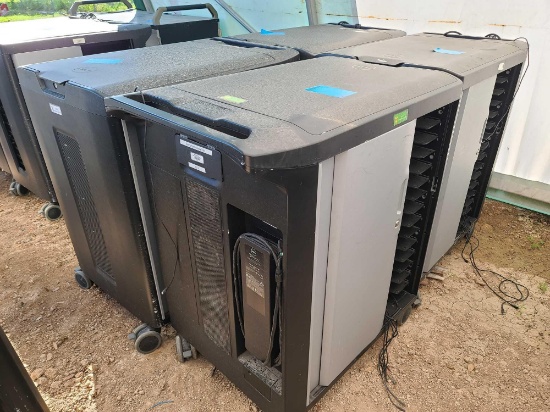 (4) Dell Mobile Laptop Charging Cart Stations