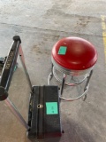 Roll A Round Hard Porter Case and Vintage Chrome Vinyl Stool