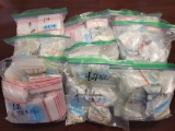 (9) Bags Containing Silver Coins and Beads