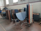 Group of Assorted Cafeteria Tables, Round, Square, Misc Booths, Ice maker, trash Recpticle, Etc.