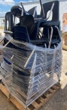 (1) Pallet w/ Blue Stackable Student Chairs