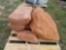 (1) Pallets w/ Big Orange Boulder Rocks