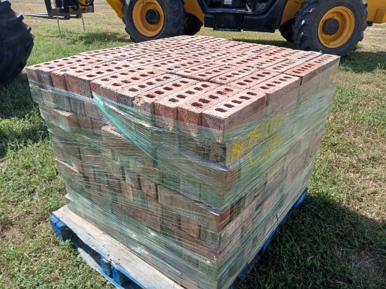 Pallet of 5-Hole Clay Bricks