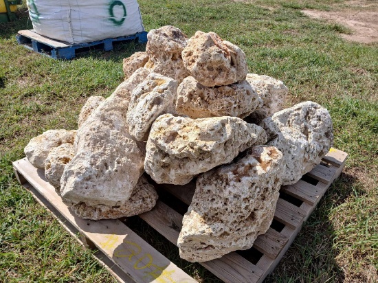 Pallet of Orange Big Rock Boulders