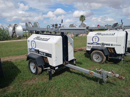 2013 Allmand 8kw Night-Lite Pro ll Series Towable Light Tower, *RECEIPT SERVES AS BILL OF SALE
