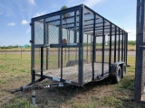 2010 Lamar 16ft. L x 7ft. W x 6ft. H Caged Utility Trash Trailer *RECEIPT SERVE AS BILL OF SALE