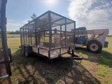 2011 American 16ft. L x 7ft. W x 6ft. H, Caged Utility Trash Trailer *RECEIPT SERVE AS BILL OF SALE