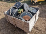 Wooden Crate w/ Rubber Closing Wheels