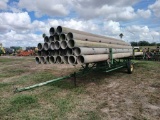 North 10 Long (30FT.) and 18 Short (20FT.) Aluminum Irrigation Pipes/Joints with Long Pipe Trailer