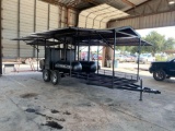 Custom Made 3 Pit & 2 Smoker covered BBQ Trailer, 6ft. 8in.x18ft. *OFFSITE - 2101 I-69C, EDINBURG,TX