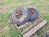 Pallet w/ (2) Carlisle Implement Tires Size 9.5L-15SL I-1 8 PLY