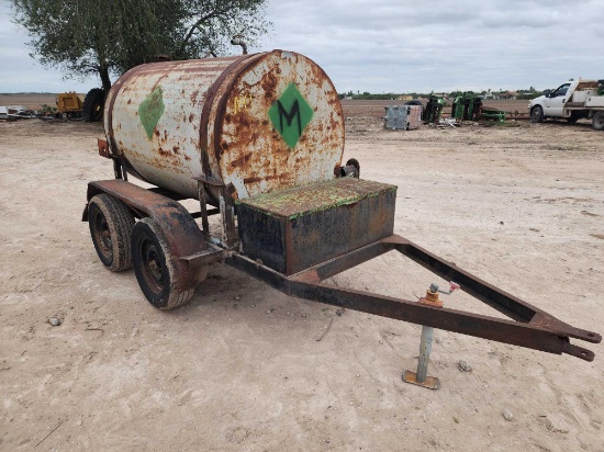 Stainless Steel 500 Gallon Tank on Trailer