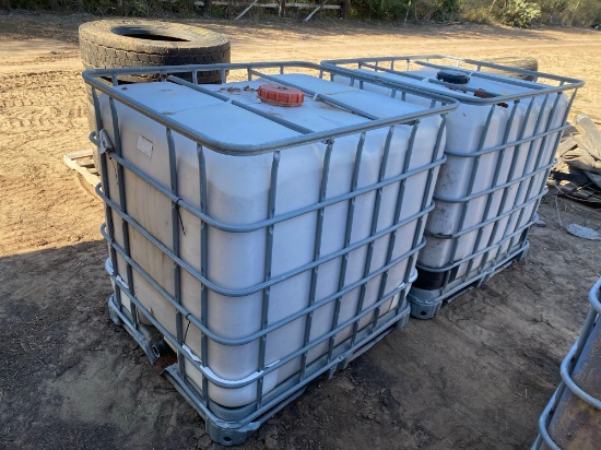 (2) Caged Plastic Tanks (250 gal. Totes)