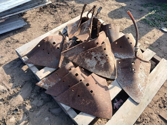 Group of Field Plow Blades on Pallet