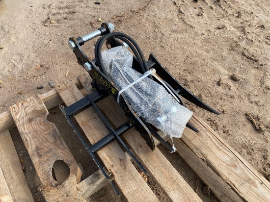 (1) 2024 Unused MIVA Excavator Hydraulic Thumb Clip & (1) 2024 Unused MIVA Excavator Rake Attach.