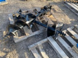 (2) 2024 Unused MIVA Excavator Auger Attachments on Pallet