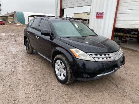 2007 Nissan Murano Multipurpose Vehicle (MPV), VIN # JN8AZ08T27W510645 (VSF FORMS)