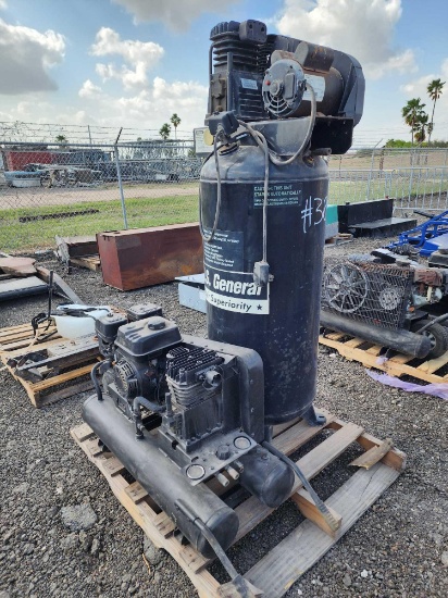 (1) Portable Air Compressor, (1) U.S. General Vertical Portable Air Compressor