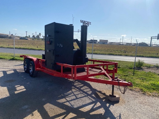 3 Compartment Custom made BBQ Pit & Smokers on Trailer