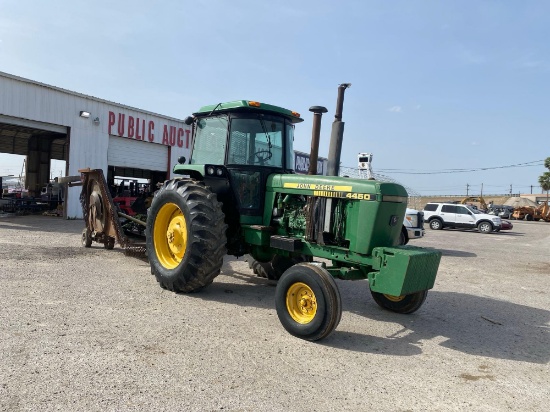 John Deere 4450 Tractor w/Schulte 15' Batwing Shredder *RECEIPT SERVES AS BILL OF SALE