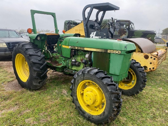 John Deere 2550 Tractor, *RECEIPT SERVES AS BILL OF SALE