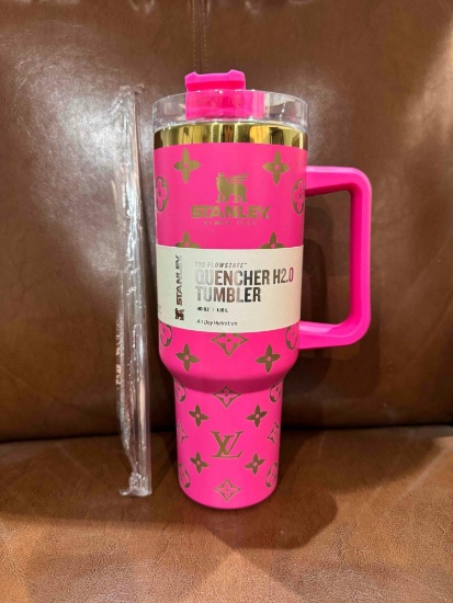 40 oz. Quencher H2.0 Tumbler (Hot Pink LV Design)