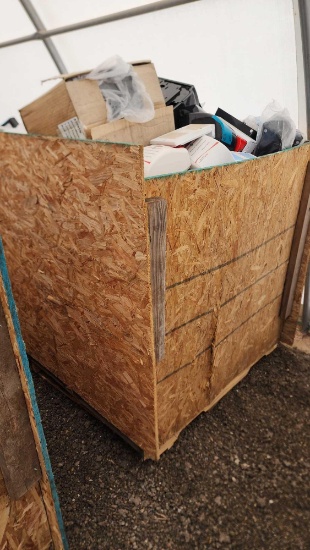 Group of Assorted Paper Towel, Toilet Paper, and Soap Dispensers on Pallet