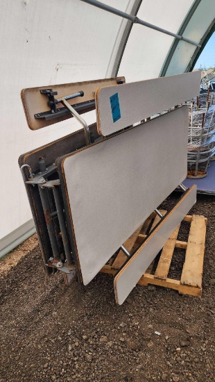 (1) Folding Cafeteria Table on Pallet