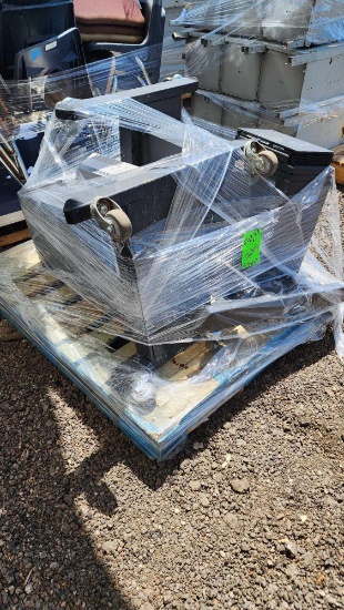 (2) Rolling Carts, (1) Printer on Pallet
