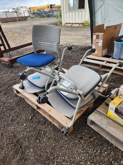 (4) Rolling Desk Chairs on Pallet
