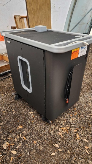 Group w/ Bretford PowerSync Cart, Plastic Dividers