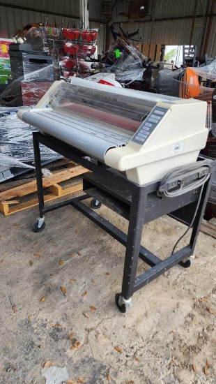 Group of GBC Heat Seal Ultima 65-1 (Srl.# RD00147G), (1) Rolling Cart w/ Intergrated Outlet Strip