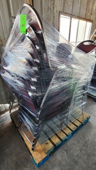 Group of Stackable Chairs on Pallet