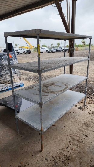 (1) 4-Tier Metal Shelving Rack