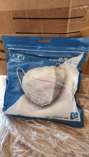 (1) Pallet w/ Boxes of KN95 Protective Face Mask, Medical Isolation Gowns