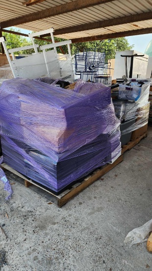 (2) Pallets w/ Projectors, MoticBiological Microscope, Science Equipment, Book Rack