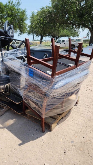 (1) Pallet w/ Office Chairs (2) Trash Bins