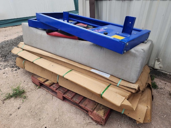 Disassembled Port-A-Pit High Jump Landing System on Pallet