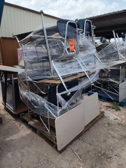 Group of Student Combo Desks on Pallet