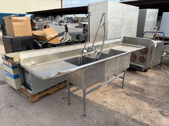 (1) Stainless/S 2-Bay Commercial Sink