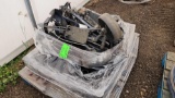 Group of Intech LiteRider Golf Carts, Misc. Iron Frames w/ Cylinder Pipes on Pallet