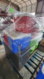 Group of Ice Chests & (1) Office Desk on Pallet