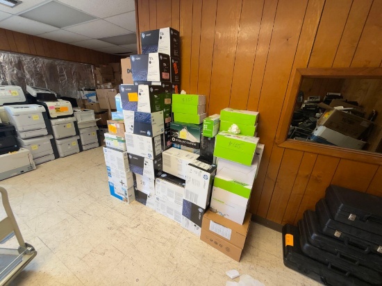 Group of HP LaserJet Print Cartridges, Group of (Sustainable Earth) Toner Cartridges. OFFSITE: