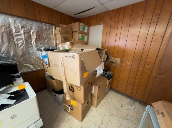 Group of Boxes w/ Desktop Office Phones, (1) Nortel Network Expansion Unit. OFFSITE: BROWNSVILLE,